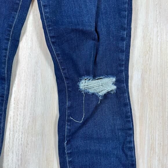 PAIGE Verdugo Ankle Distressed Mid Rise Skinny Medium Wash Denim Casual Jeans 26 - Picture 4 of 16